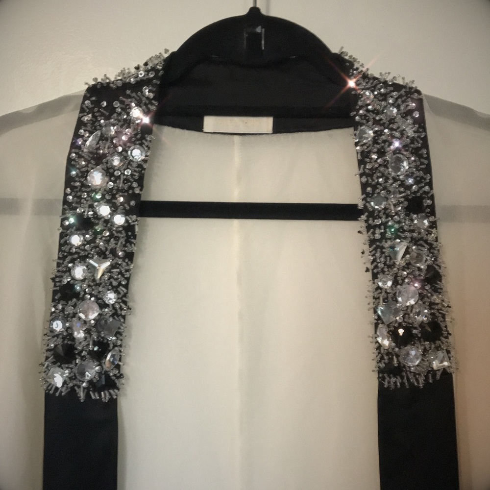 Rare Authentic Valentino Jeweled Pussy-bow Blouse - Picture 2 of 8